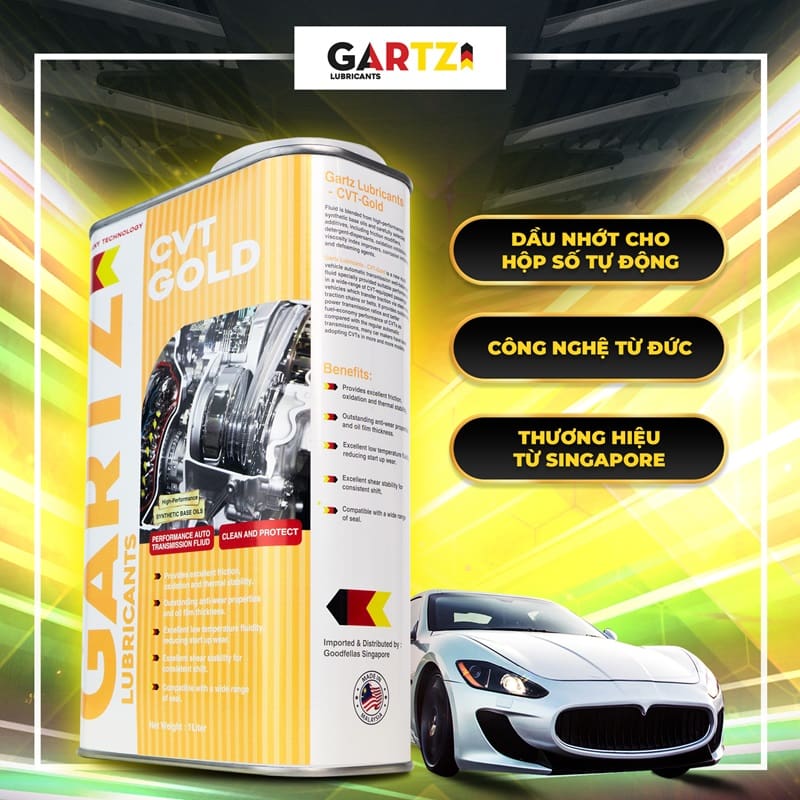 tính năng của nhớt hộp số vô cấp cvt gold gartz