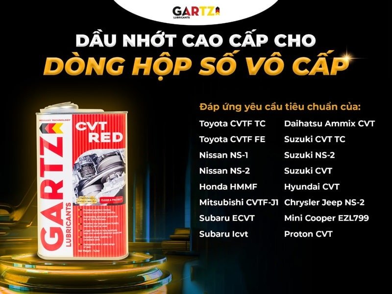 thông số nhớt cvt red gartz